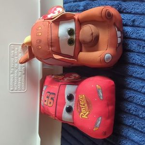 Cars Ty Beanie Babies Lightning McQueen and Mater